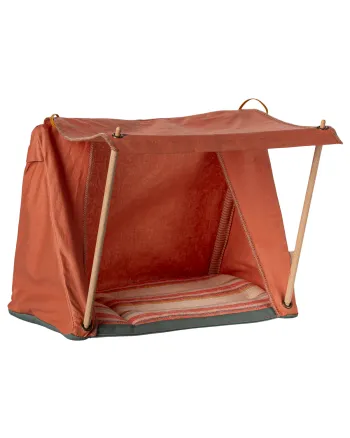 Maileg - Brinquedos - Happy Camper Tent - Mouse - Orange