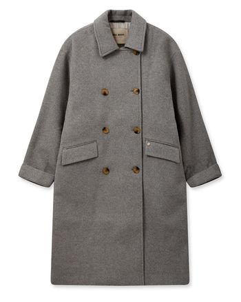 Mos Mosh - Frakke - MMVenice Wool Coat - Grey Melange