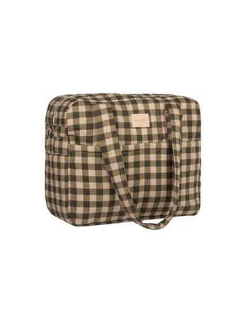 Nobodinoz - Barnevognstilbehør - Hyde Park Waterproof Stroller Bag - Green Checks