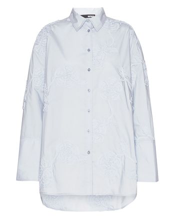 ROTATE by Birger Christensen - Skjorte - Flower Oversized Shirt - Skyway Blue