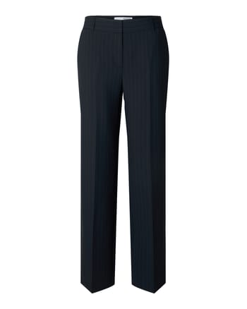 Selected Femme - Bukser - SLFRita MW Pant Pinstripe - Dark Navy/Pinstripe