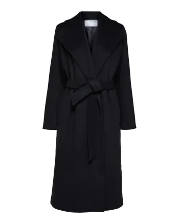 Selected Femme - Frakke - SLFRosa Wool Coat NOOS - Black