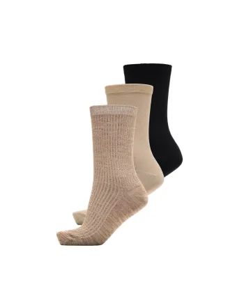 Selected Femme - Socks - SLFAlberte 3-pack Giftbox - Irish Cream