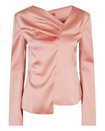 Stine Goya - Bluse - Asymmetrical Long Sleeve Top - Rose Tan