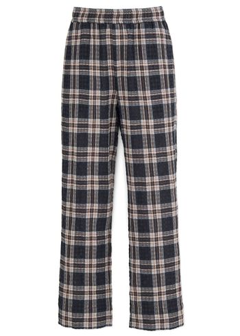 Aiayu - Broeken - My Pant Checked Wool - Mix Black