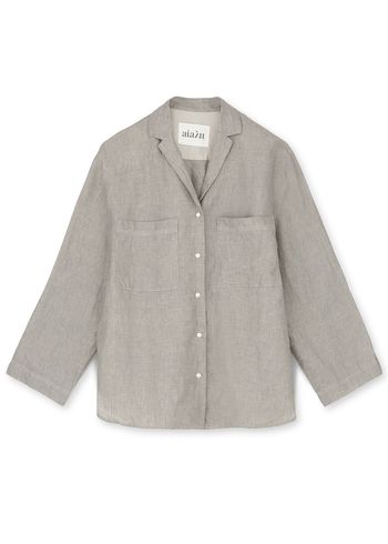 Aiayu - Skjorta - Jiro Shirt Linen - Grey