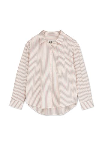 Aiayu - Skjorta - Lala Shirt Striped - Mix Old Rose