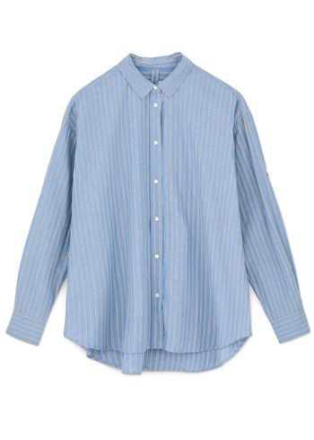 Aiayu - Skjorta - Shirt Striped - Mix Baby Blue