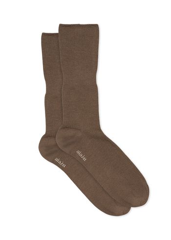 Aiayu - Socks - Cotton Rib Socks - Chestnut