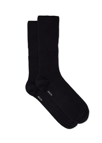 Aiayu - Strumpor - Wool Rib Socks - Black