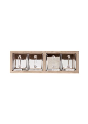 Andersen Furniture - Hylly - A-organizer Shelf - Oak white matt lacquer with 4 glass