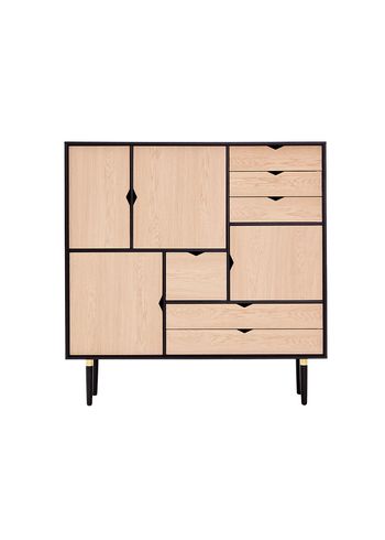 Andersen Furniture - Kommode - Unique's Highboard - Black base / Oak veneer fronts - Incl. 3 shelves