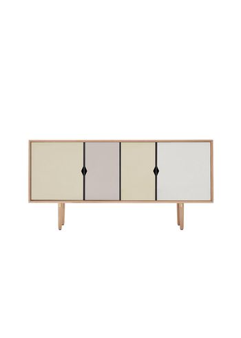 Andersen Furniture - Crédence - S7 Sideboard - White Oiled Oak / Silver, Pumice & Iron (Multi Sand)