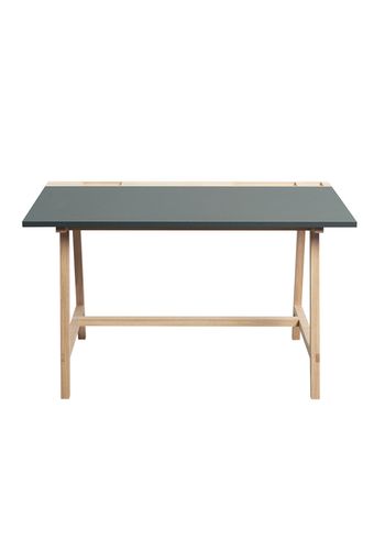 Andersen Furniture - Desk - D1 Work Desk - White Stained Oak / Antracitgrey Linoleum
