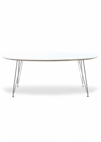 Andersen Furniture - Dining Table - DK10 Dinner Table - Blank Chrome/White Laminate