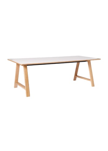Andersen Furniture - Dining Table - T11 Table - Oak, white pig. lac. / Crystal White lam.