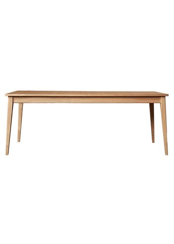 Andersen Furniture - Ruokapöytä - T10 - Extendable table - White pigmented, matt lacquer oak veneer - Incl. synchronous extension & 2 pcs. extension leaves