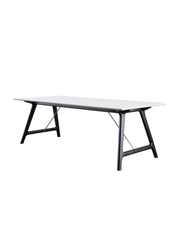 Andersen Furniture - Dining Table - Andersen T7 - Oak/Black Stained - White Laminate