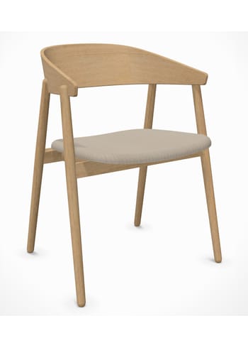 Andersen Furniture - Dining chair - AC2 Chair / Padded Seat - Oak clear matt lacquer + Steelcut Trio, col. 0213