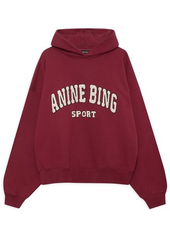 Anine Bing - Huppari - Alec Hoodie Sport - Red Cabernet