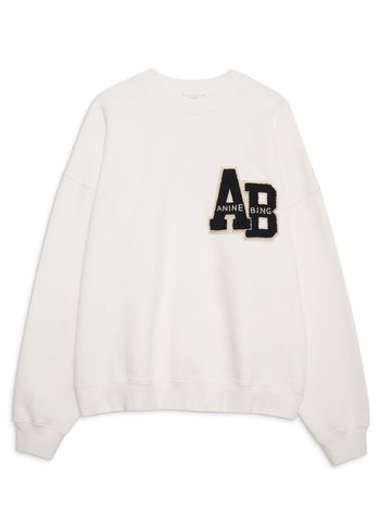 Anine Bing - Sweatshirt - Miles Sweatshirt Letterman - Off White
