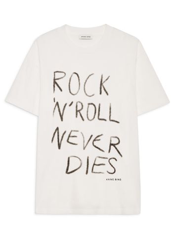 Anine Bing - T-shirt - Walker Tee - Rock N Roll - Ivory