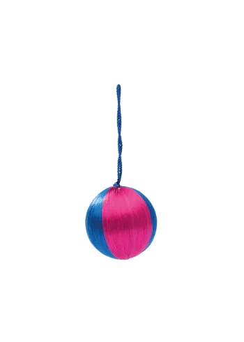Anna + Nina - Boule de Noël - Corded Ornament - Small - Blue Stripe