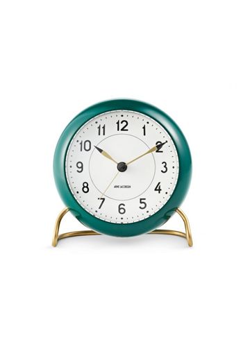 Arne Jacobsen - Watch - Station Vægur - Table clock green/white