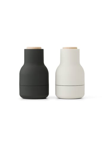 Audo Copenhagen - Mulino - Bottle Grinder, Small, 2 pcs. - Ash/Carbon / Lid: Beech