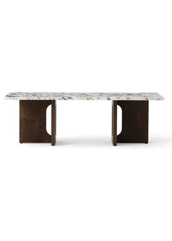 Audo Copenhagen - Coffee Table - Androgyne Lounge Table - Dark St. Oak Base / Calacatta Viola Marble