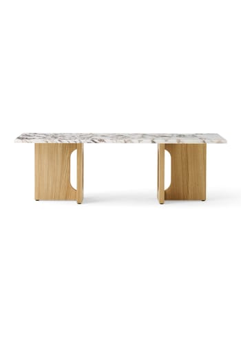 Audo Copenhagen - Sofabord - Androgyne Lounge Table - Natural Oak Base / Calacatta Viola Marble
