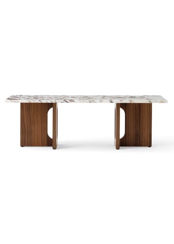 Audo Copenhagen - Coffee Table - Androgyne Lounge Table - Walnut Base / Calacatta Viola Marble