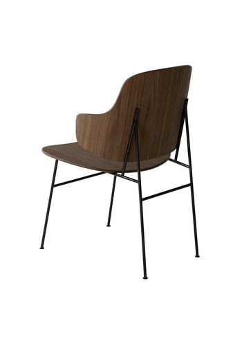 Audo Copenhagen - Dining chair - The Penguin Dining Chair - Black steel base / Walnut seat and back