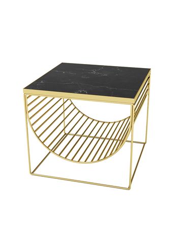 AYTM - Soffbord - SINO Table/Magazineholder - Brass / Black marble