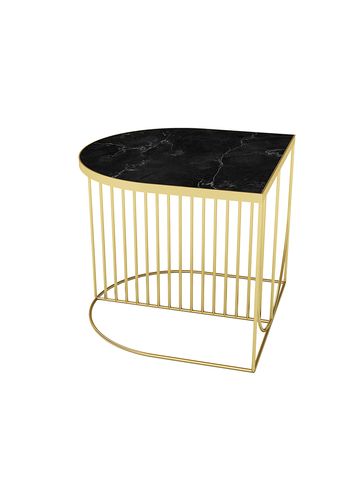 AYTM - Coffee Table - SINO Coffee Table - Brass / Black marble