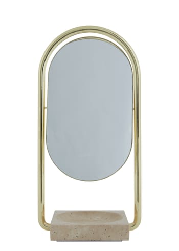 AYTM - Spejl - Angui Table Mirror - Travertine / Gold