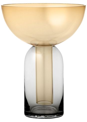 AYTM - Vaso - Torus glass vase - Small - Black/Amber
