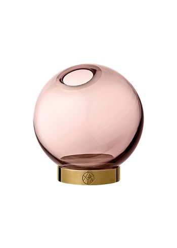 AYTM - Váza - Globe - Round Vase w/Stand - Rose/Gold Mini