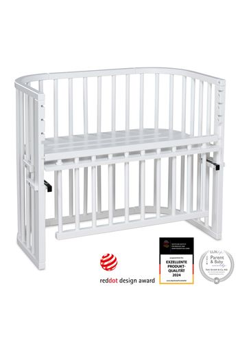 Babybay - Łóżko dla dzieci - Maxi Comfort Plus Co-sleeper - White Varnished