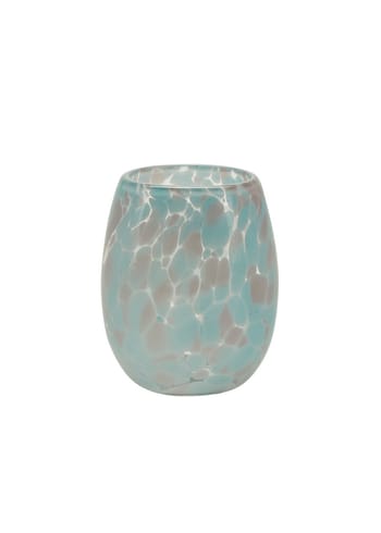 Bahne - Lasi - Water Glass With Dots - Lavender/Light Blue