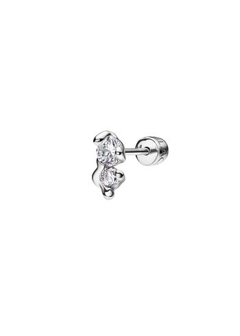 Baum und Pferdgarten - Earring - Arctic Stud Small - White Rhodium Plated