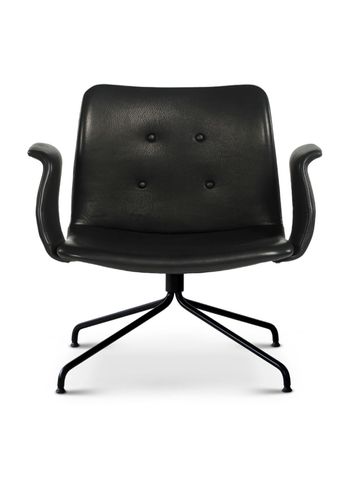 Bent Hansen - Fotel - Primum Lounge Chair - Drejestel: Sort Pulverlakeret Stål / Black