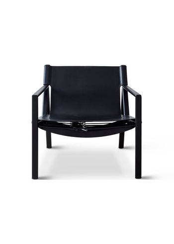 Bent Hansen - Lænestol - Tension Lounge Chair - Sort læder