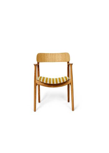 Bent Hansen - Chair - Asger - Frame: Oak, Oiled / Seat upholstery: Kjellerup Weaving: Vils 22-100/110
