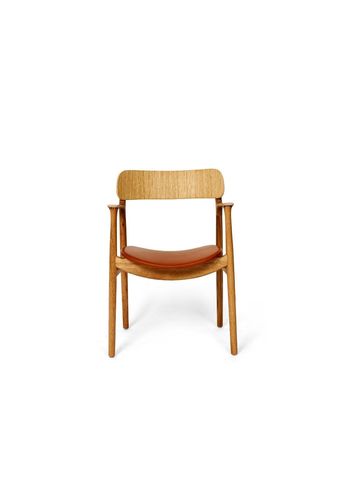 Bent Hansen - Sedia - Asger - Frame: Oak, Oiled / Seat upholstery: Leather, Ranchero