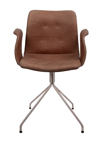 Bent Hansen - Chair - Primum Chair - Drejestel: Børstet Rustfrit Stål / Tartufo