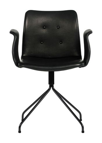 Bent Hansen - Chaise - Primum Chair - Drejestel: Sort Pulverlakeret Stål / Black