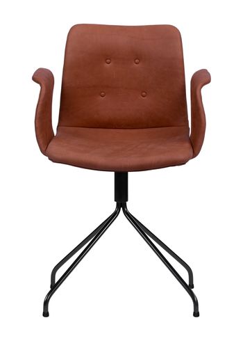 Bent Hansen - Krzesło - Primum Chair - Drejestel: Sort Pulverlakeret Stål / Tartufo