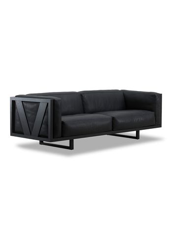 Bernstorffsminde - Sofá de 3 pessoas - Frame 3 Seater Sofa - Standard Leather - Black