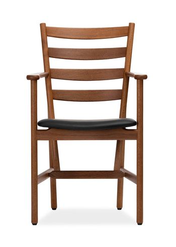 Bernstorffsminde - Dining chair - SH Armchair - Smoked Oak - Oil / Black Standard Leather